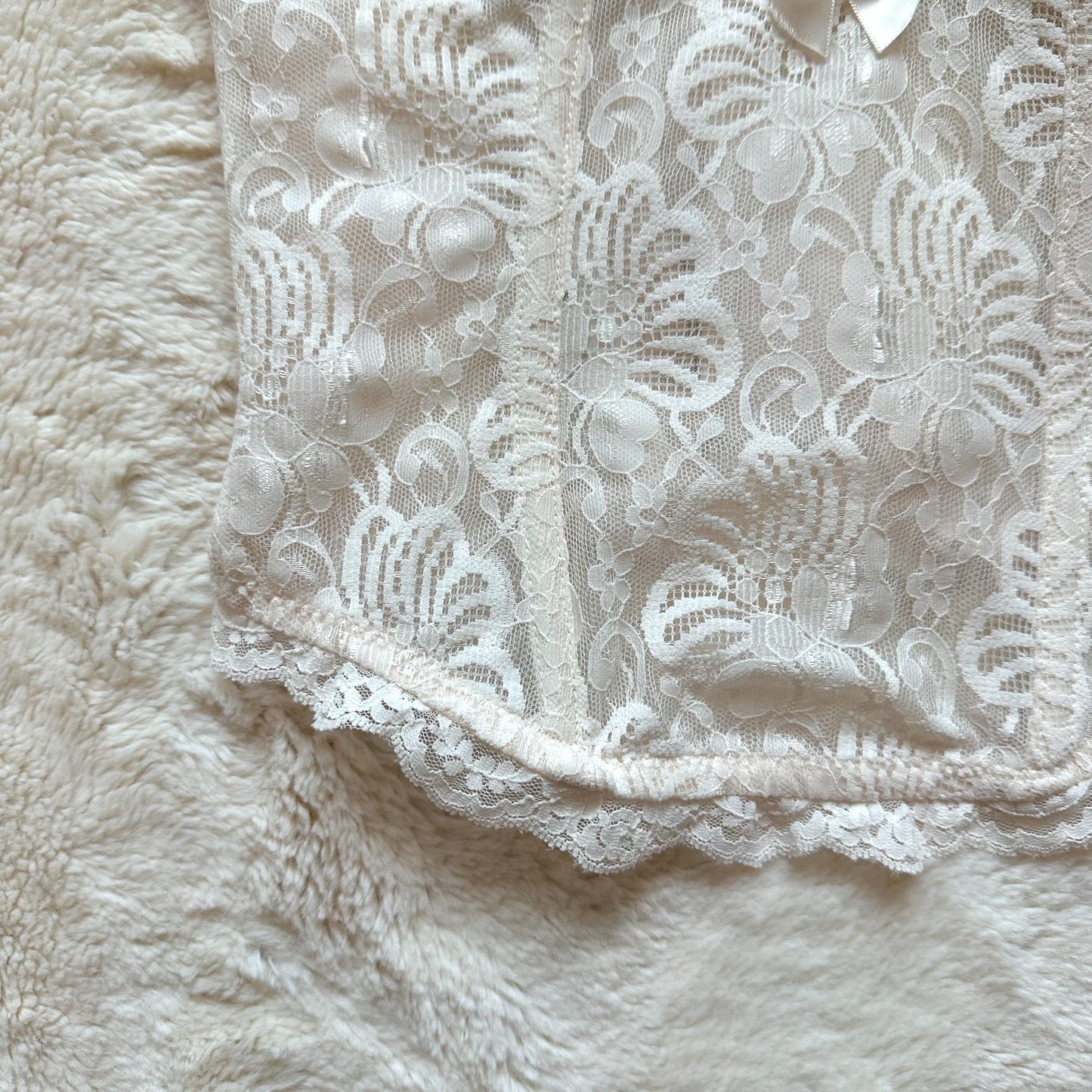 1990's ivory charm corset