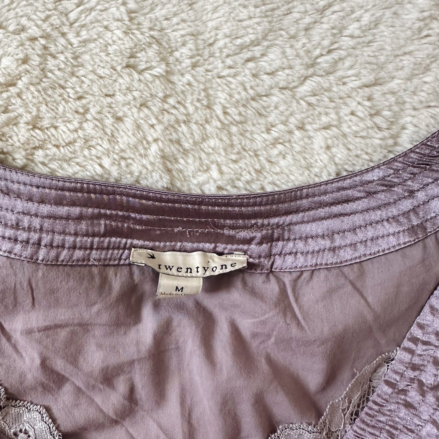 1990's twilight mauve milkmaid top