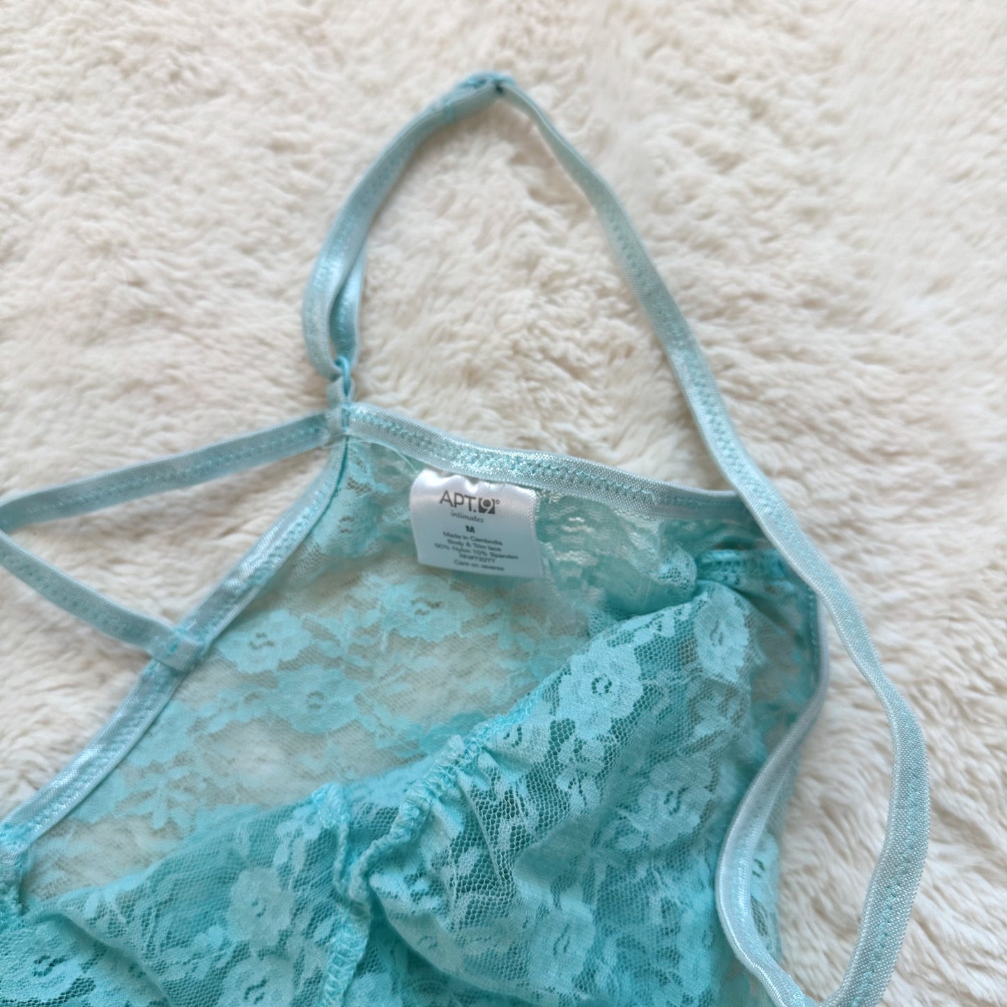 2000's aquamarine slip dress