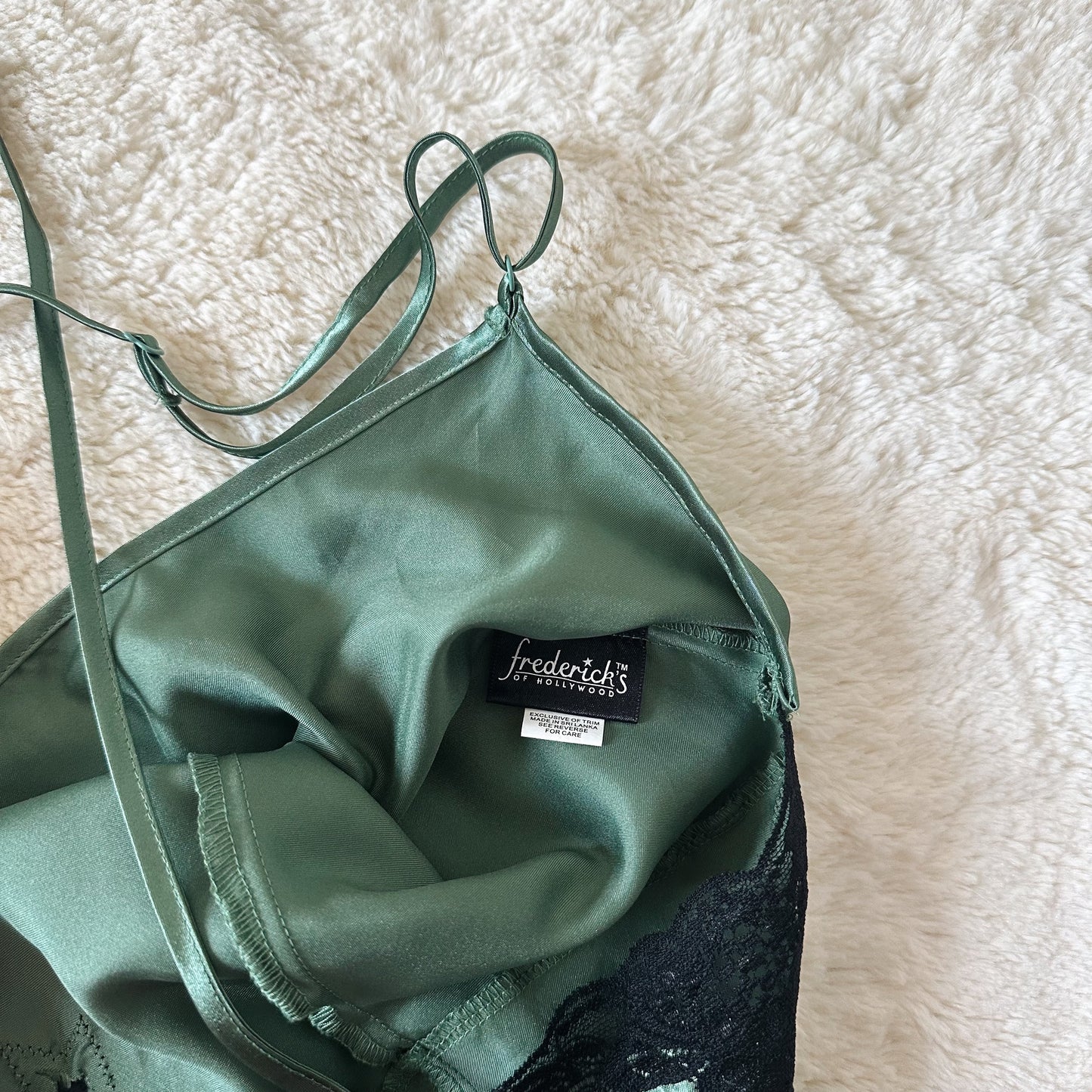 2000's emerald witch slip dress