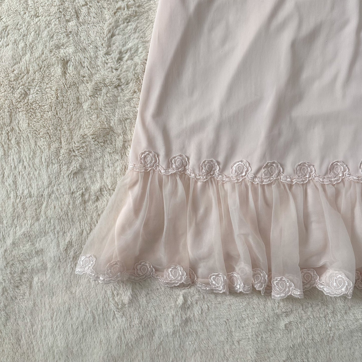1980's blush reverie slip dress