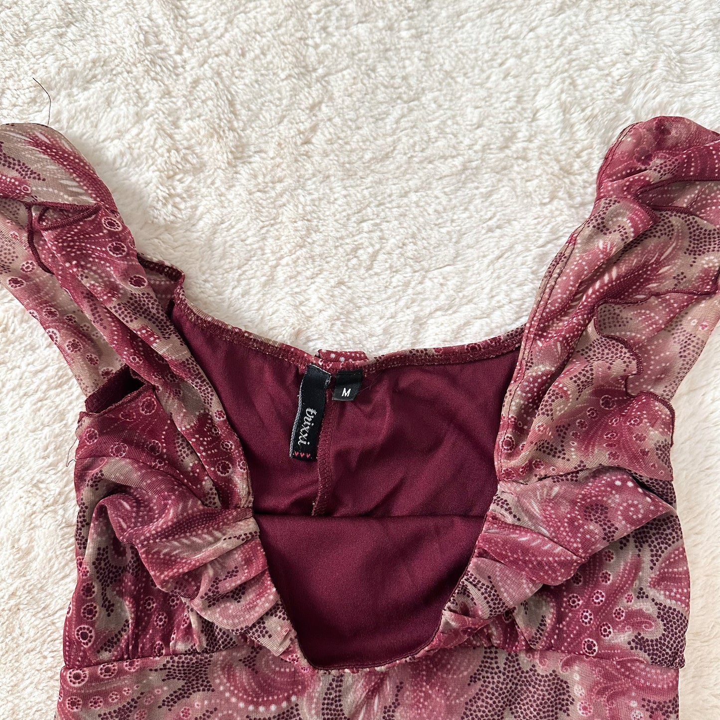 1990's mulberry muse milkmaid dress