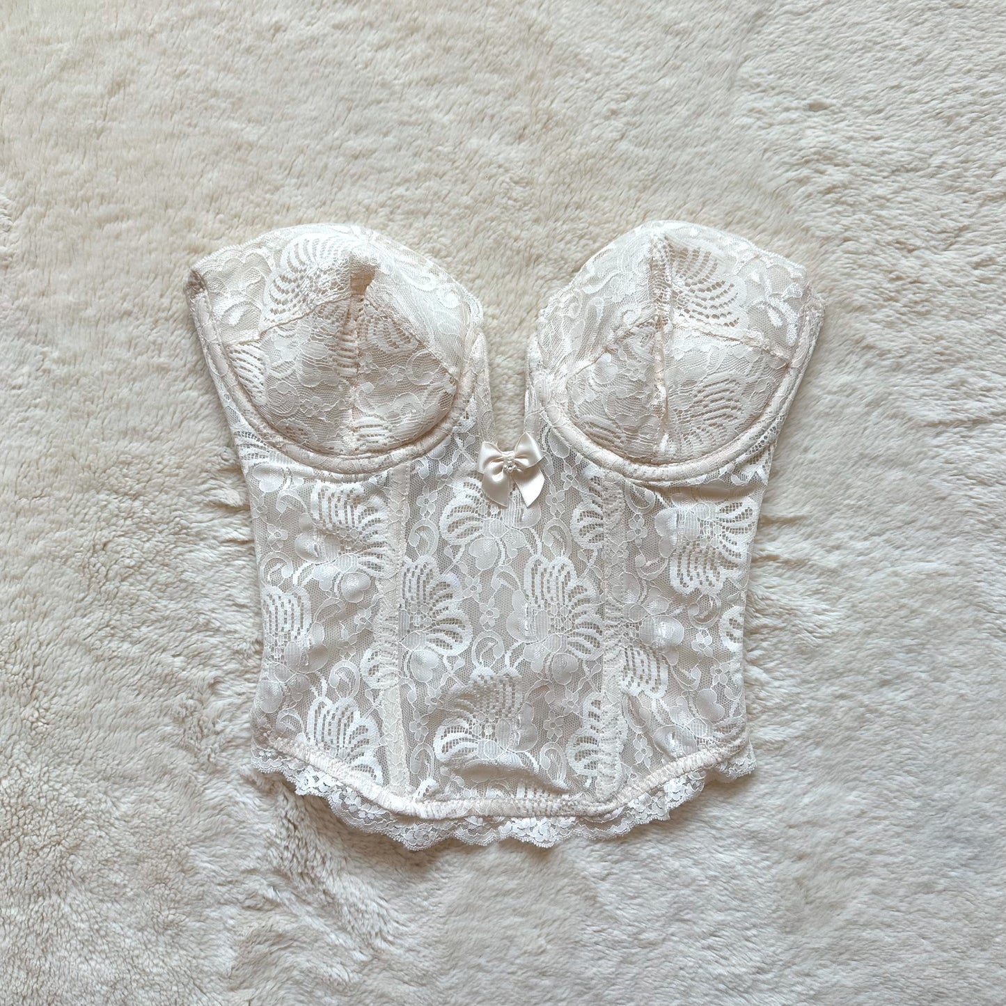 1990's ivory charm corset