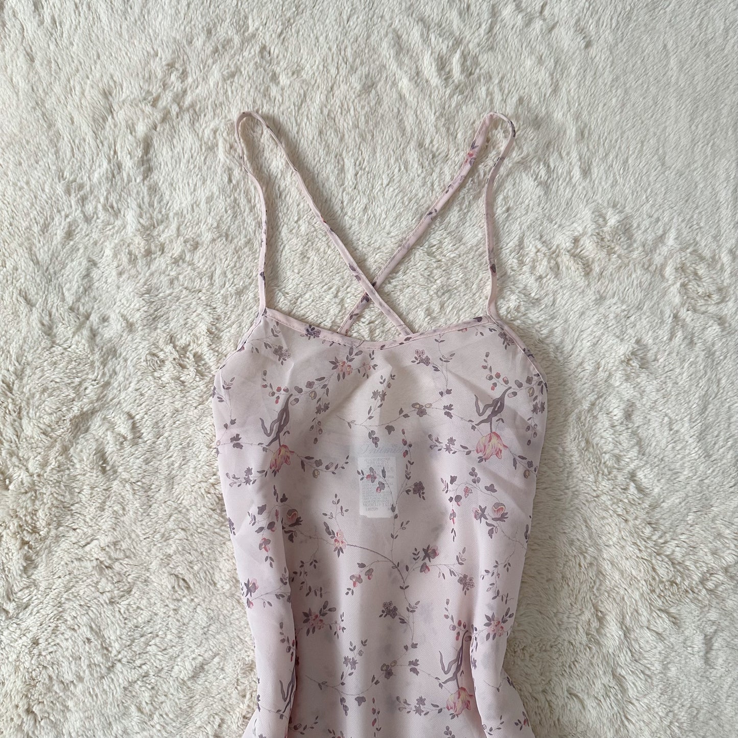 1990's quiet bloom slip dress