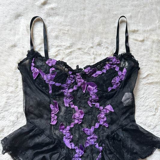 1990's whimsigoth teddy bodysuit
