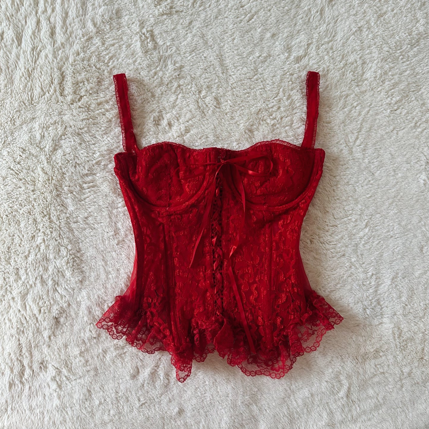 1990's scarlet rose corset top