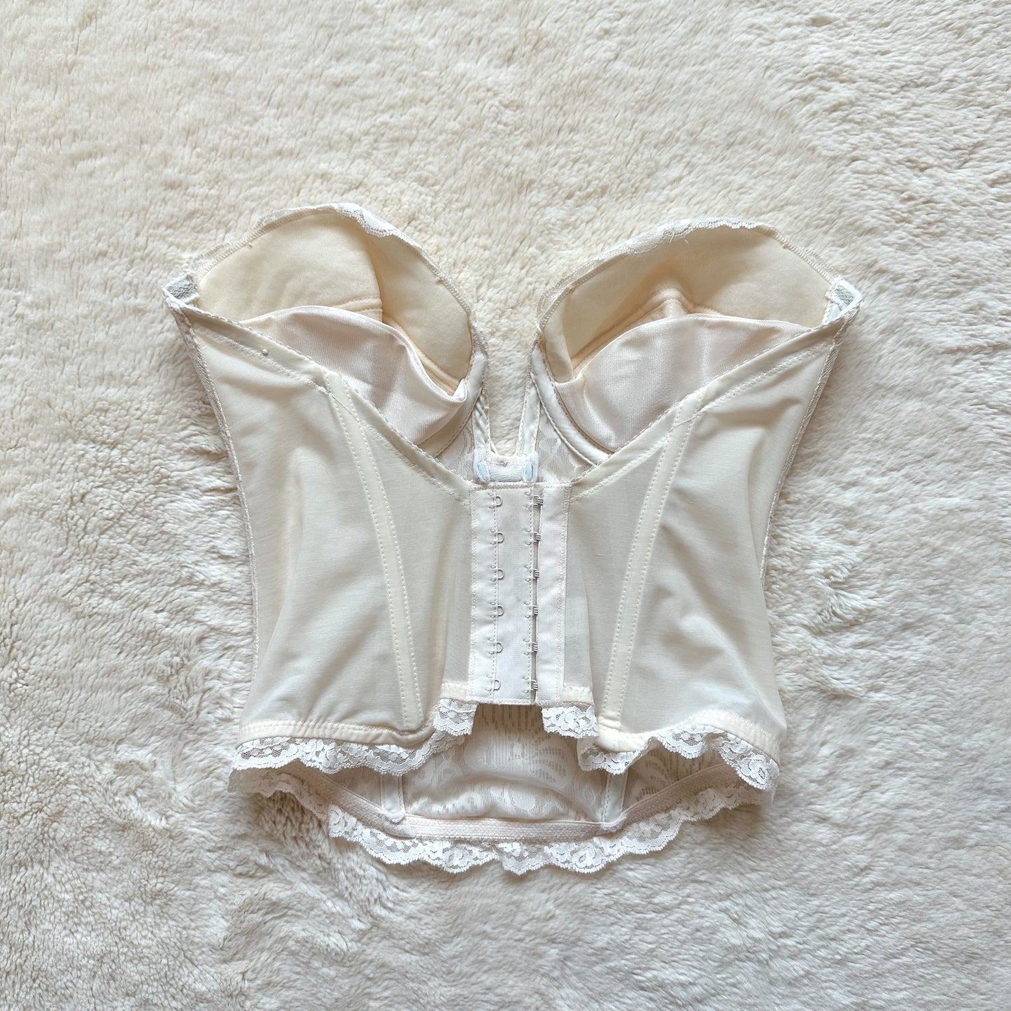 1990's ivory charm corset