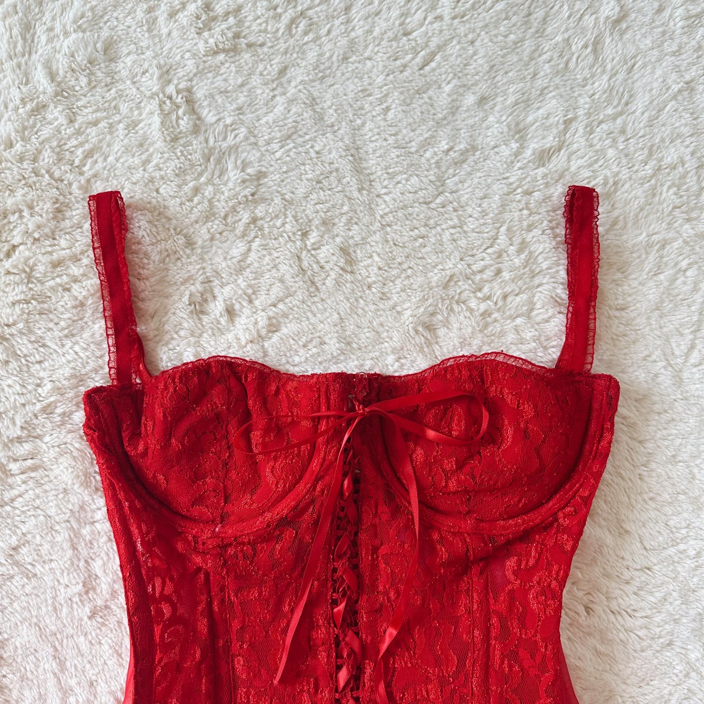 1990's scarlet rose corset top