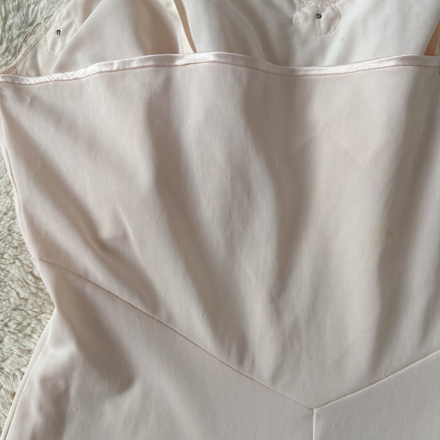 1980's blush reverie slip dress