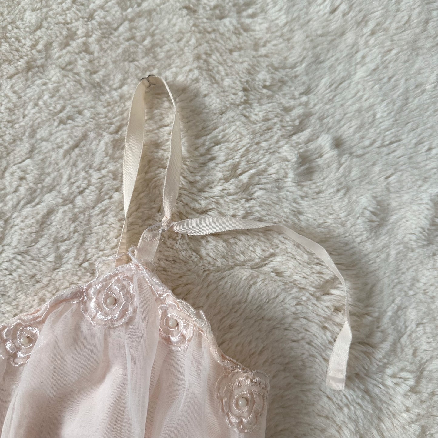 1980's blush reverie slip dress