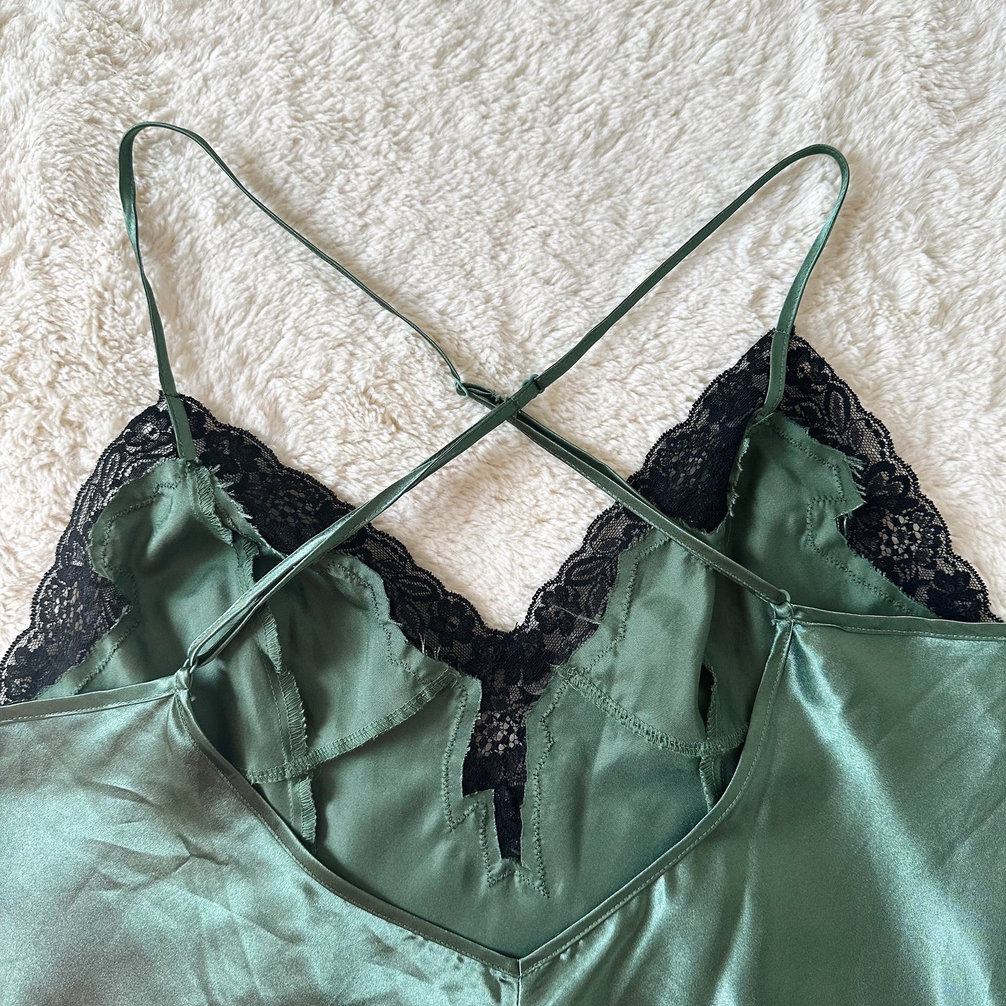 2000's emerald witch slip dress