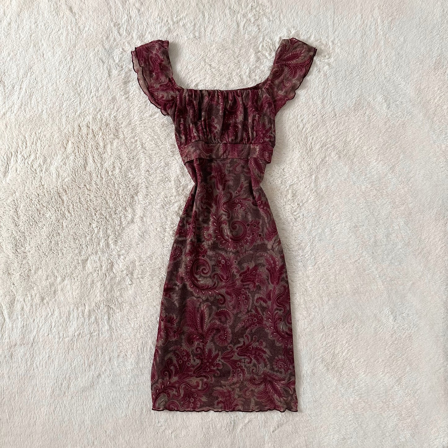 1990's mulberry muse milkmaid dress