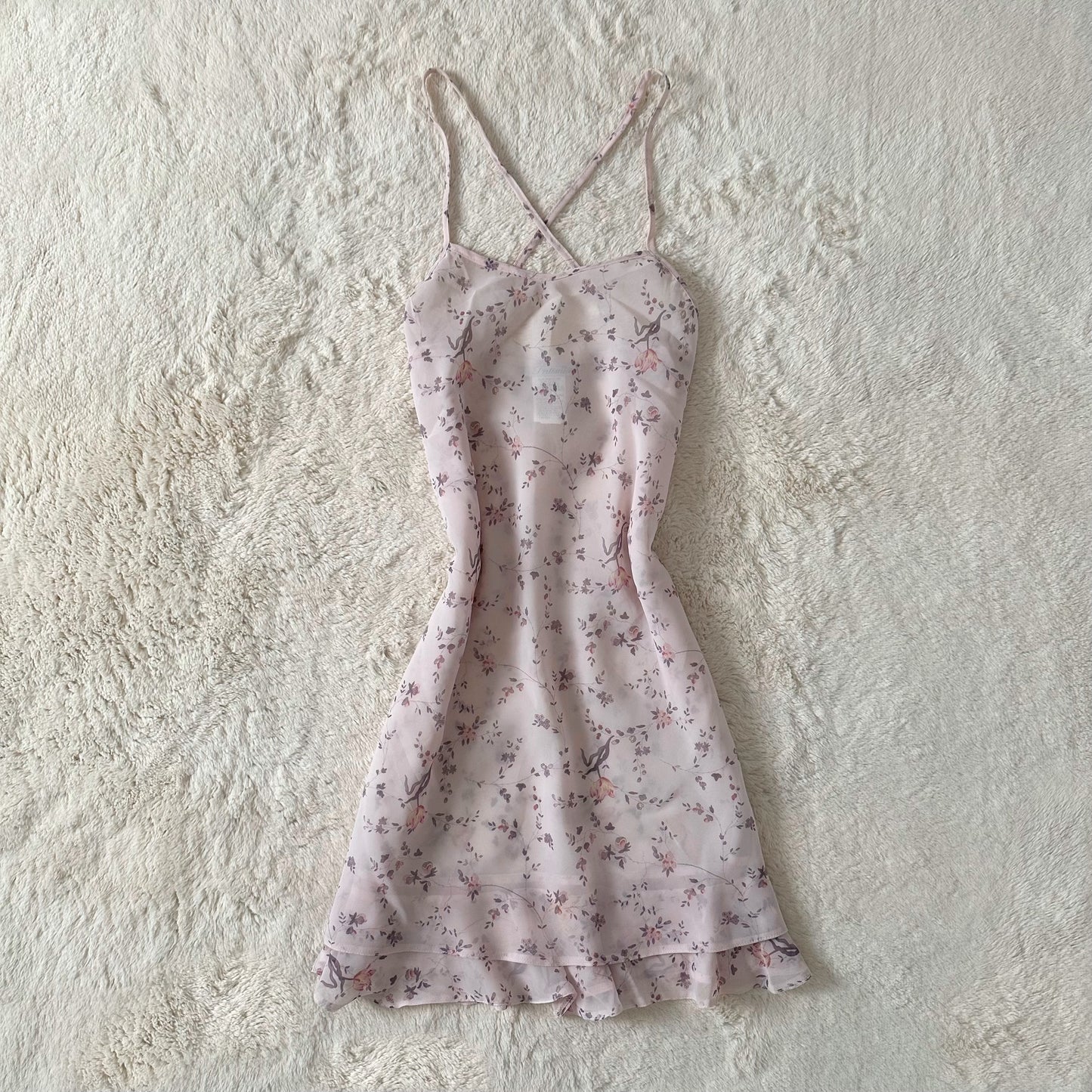 1990's quiet bloom slip dress