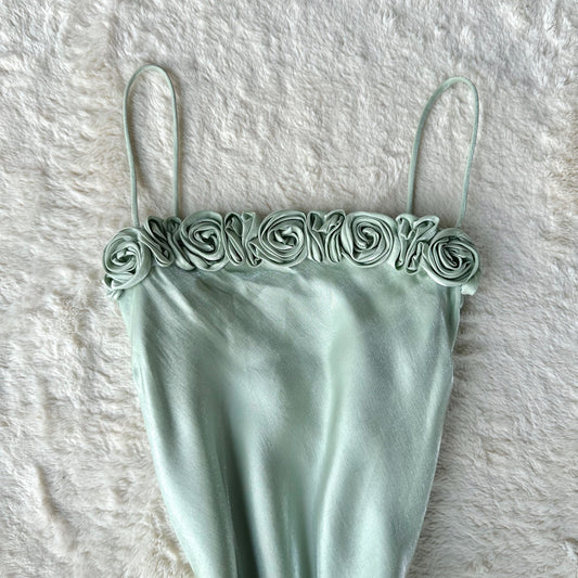 1990's tiana sage rose gown