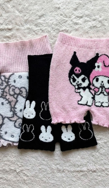 fuzzy knit shorts - preorders