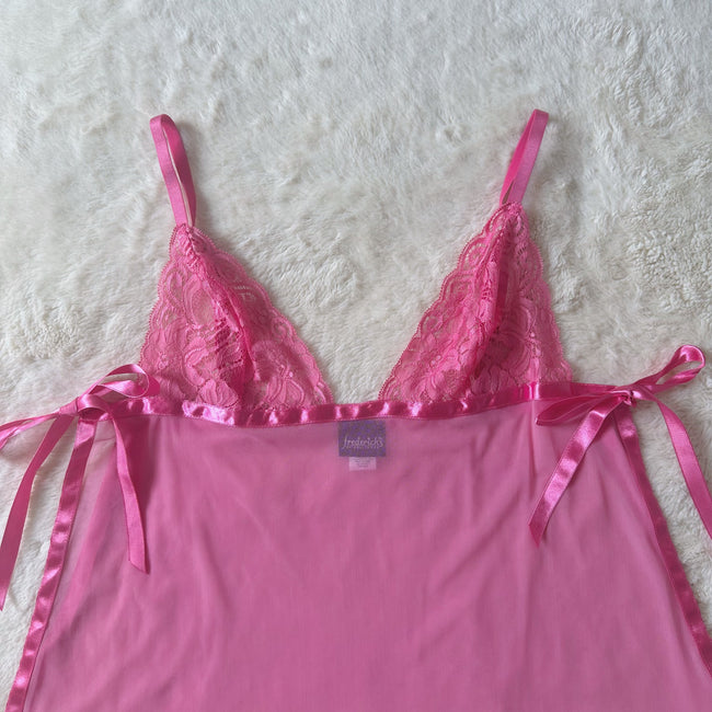 2000's rose ribbon slip dress