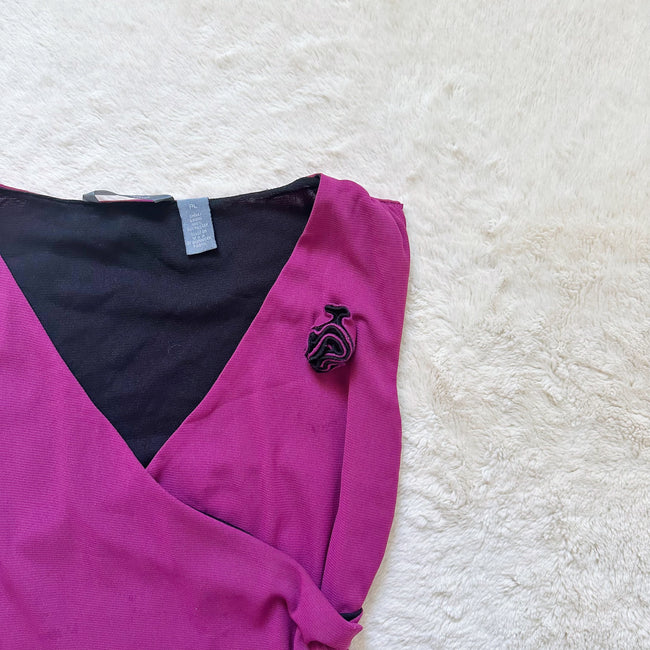 1990's plum rose top
