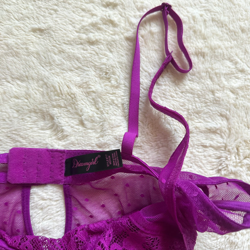 2000's bold berry garter slip dress