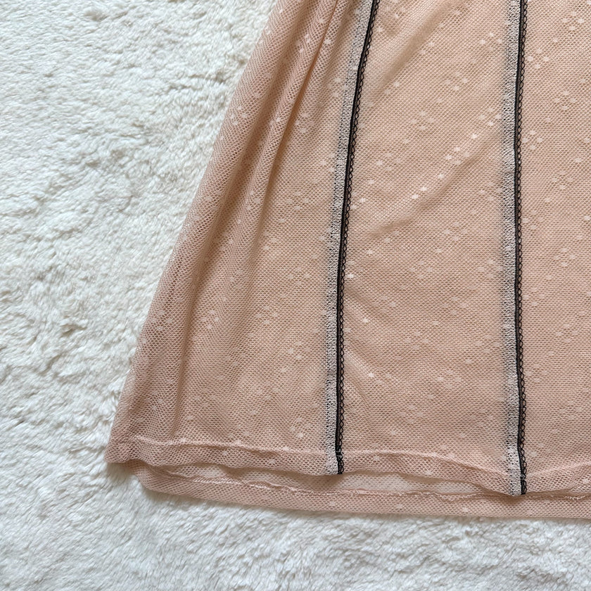 contemporary nude noir slip dress