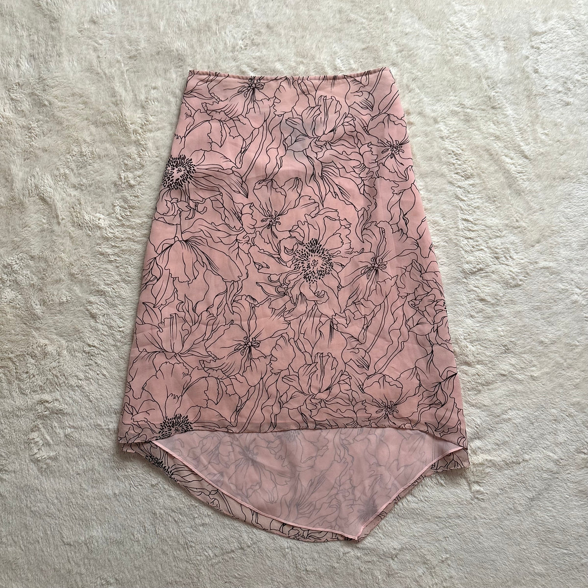2000's hibiscus midi skirt