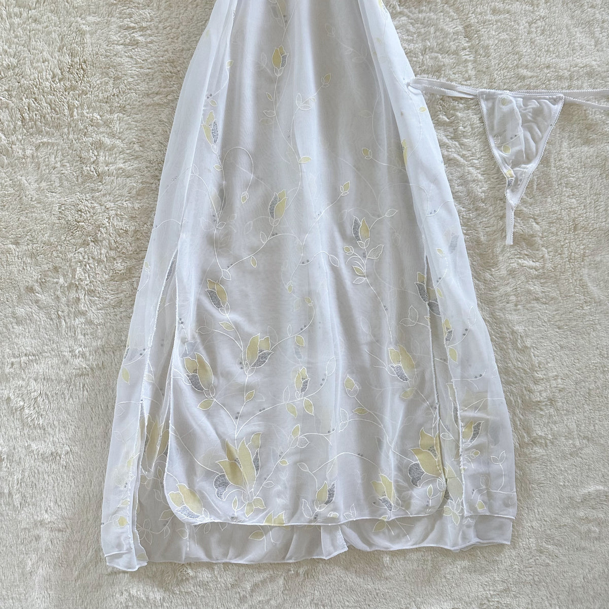 1990's lemon cream negligee