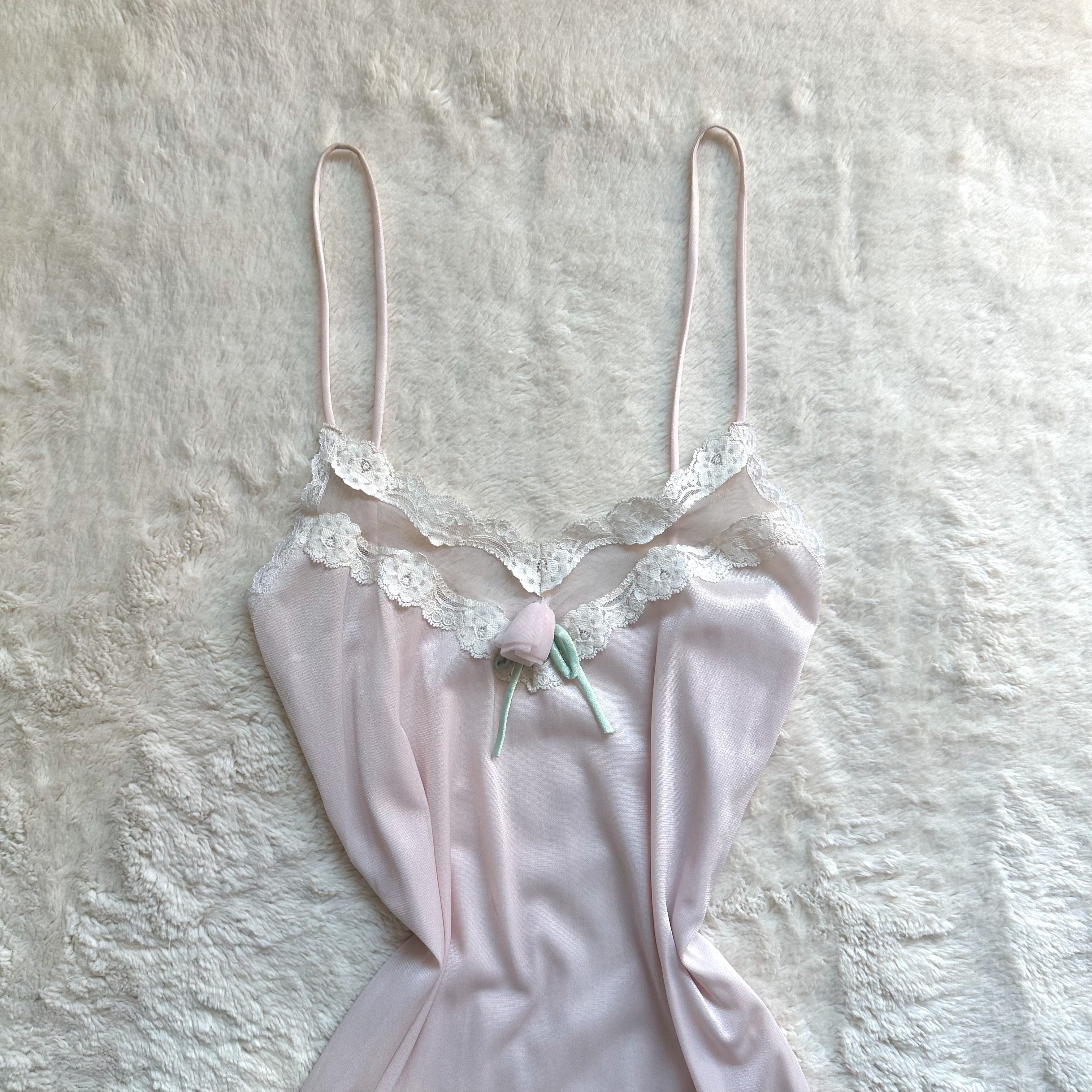 1980's soft tulip slip dress
