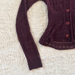2000's mulberry pointelle cardigan