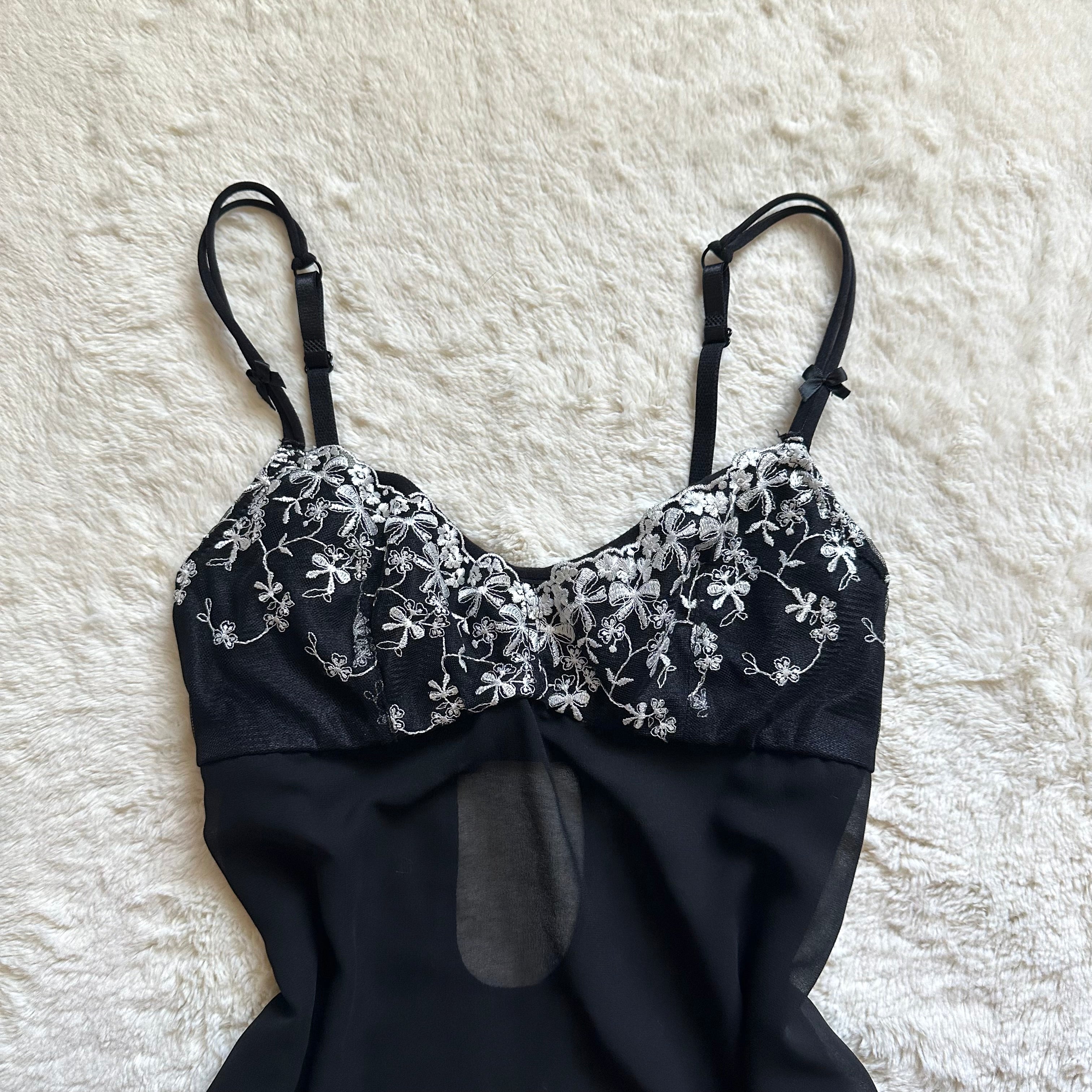 2000's midnight garden slip dress