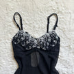 2000's midnight garden slip dress