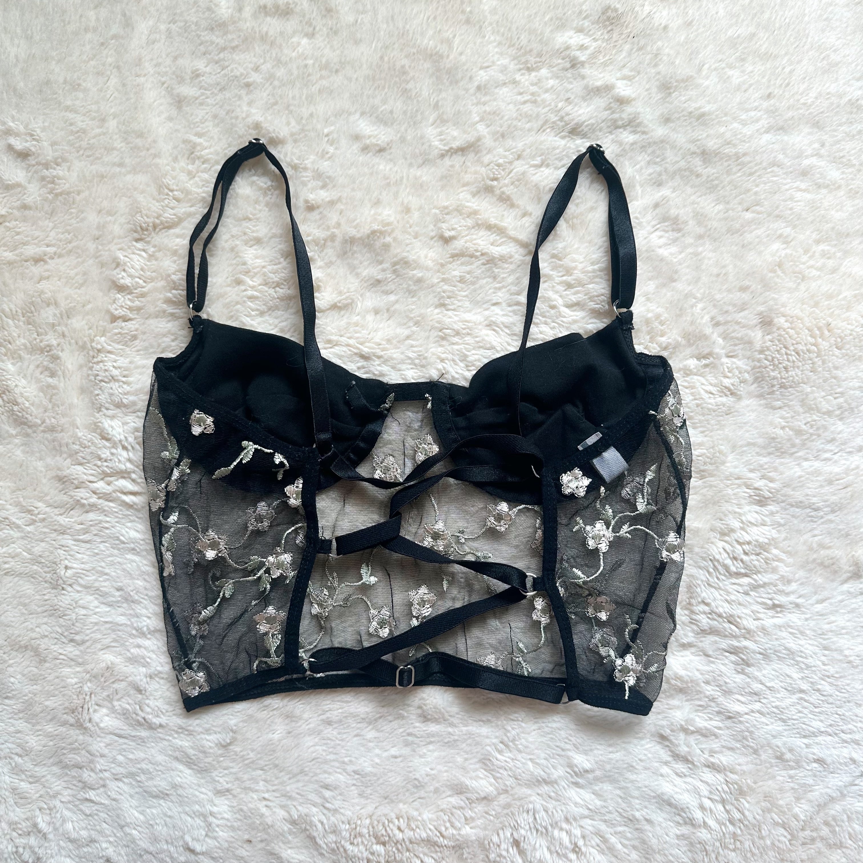 nuez moscada noir flora bustier