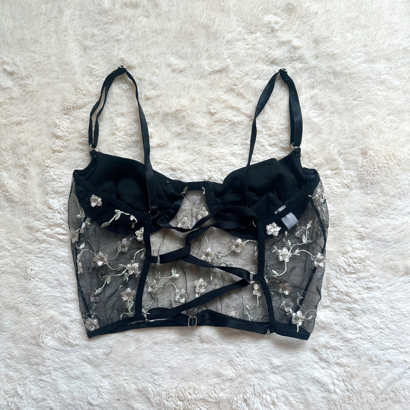 nuez moscada noir flora bustier