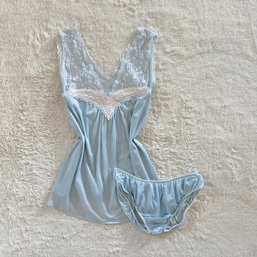 1990's cloudy skies babydoll set