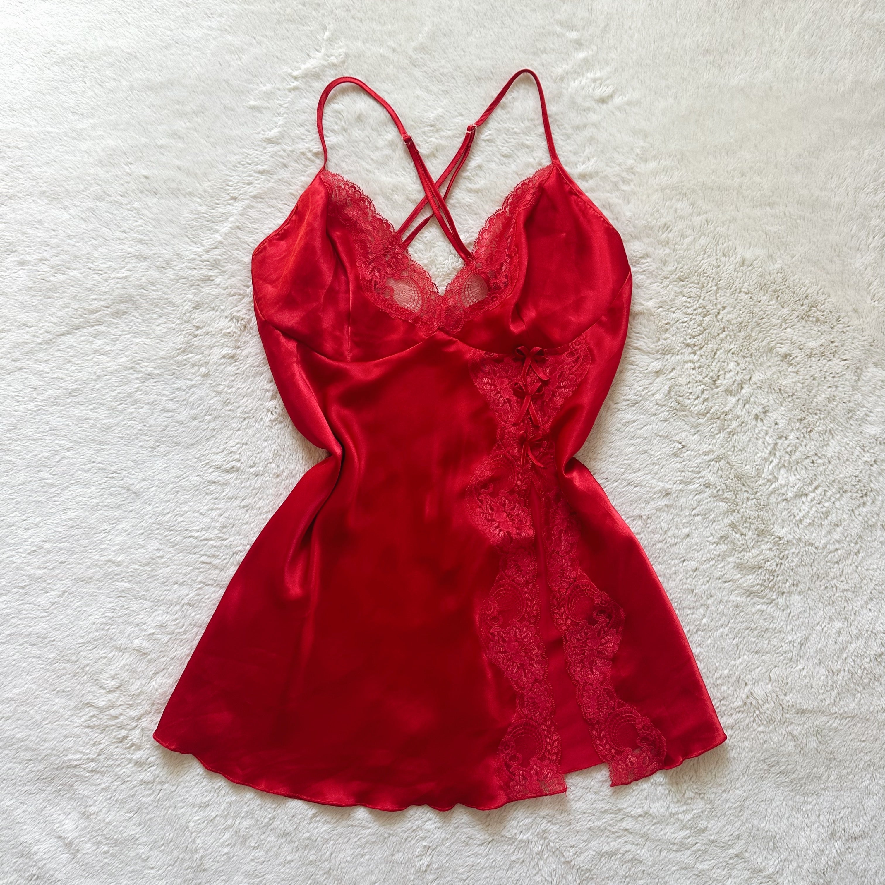 2000's rose glow slip dress