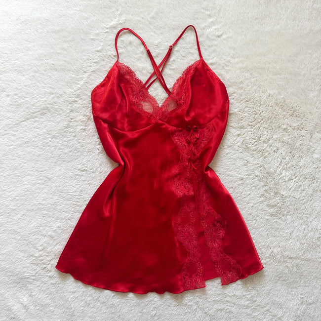 2000's rose glow slip dress