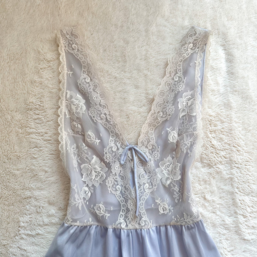 1980's porcelain periwinkle playsuit