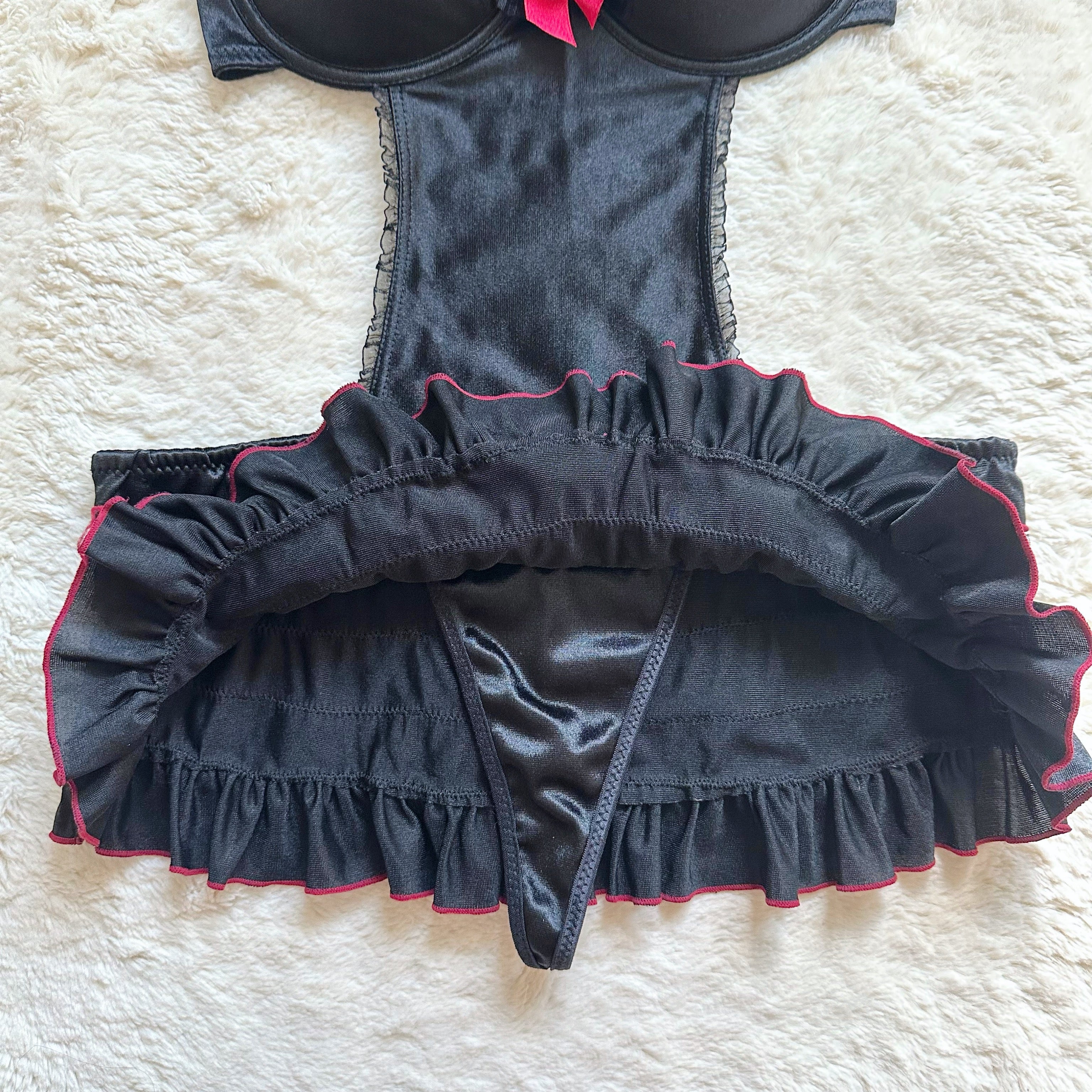 2000's dark ballet slip dress