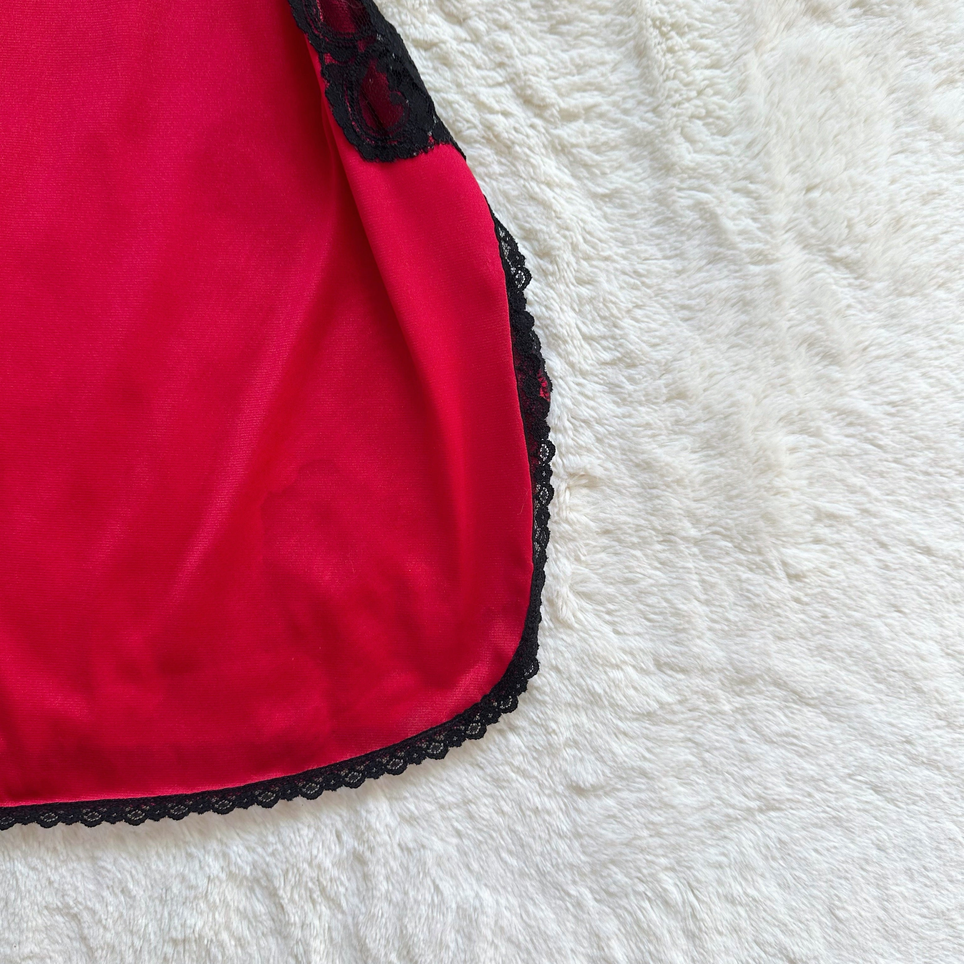 1980's cherry noir slip dress