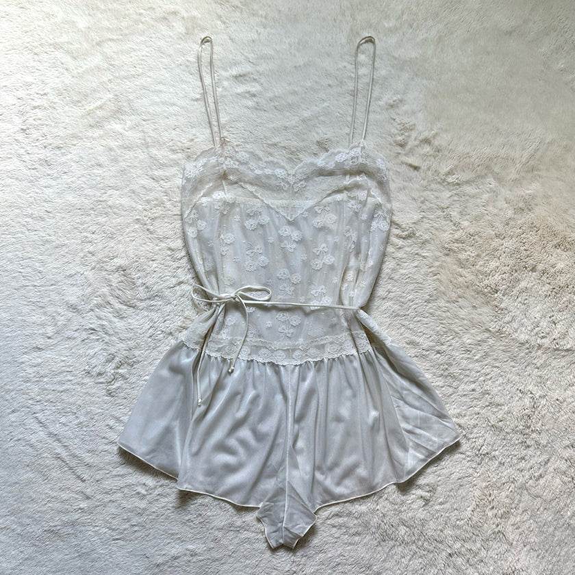 1980's ivory rose teddy