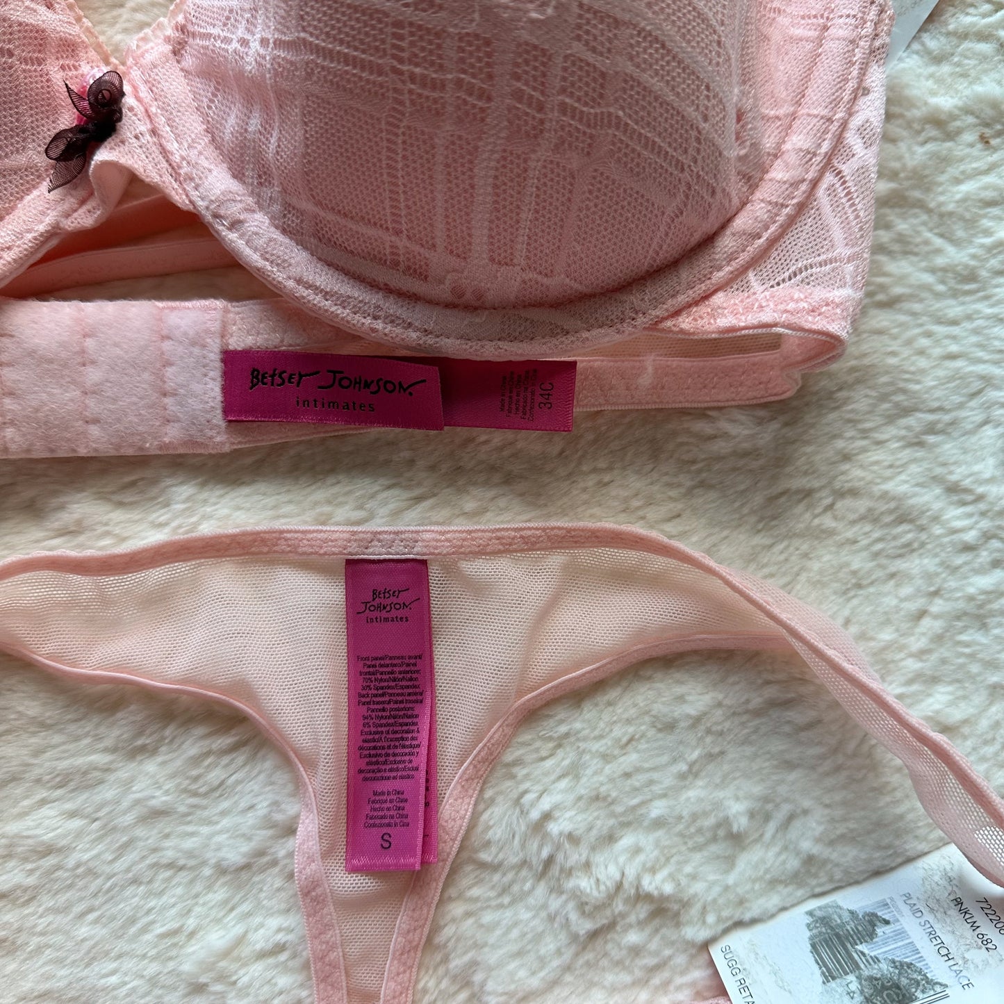 2000's coquette bra + panty set