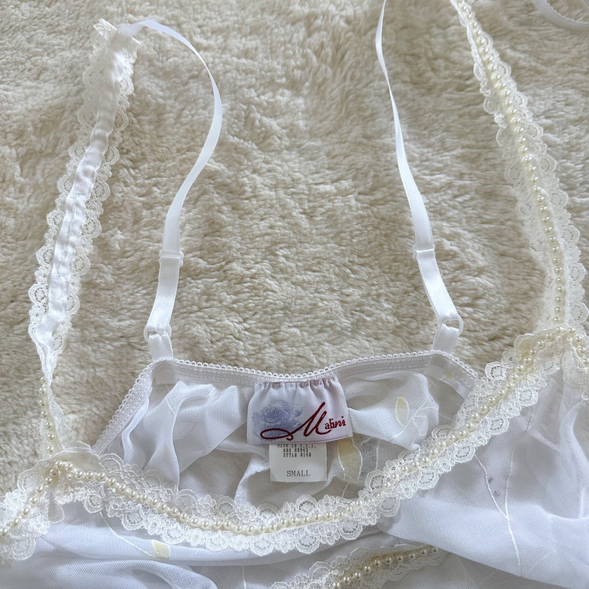 1990's lemon cream negligee