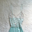 1980's seafoam lace negligee + bed jacket