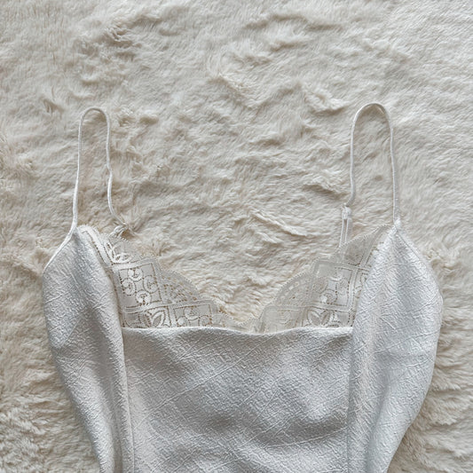 1980's crushed satin pearl camisole