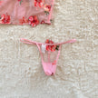 2000's pink tropic bustier set