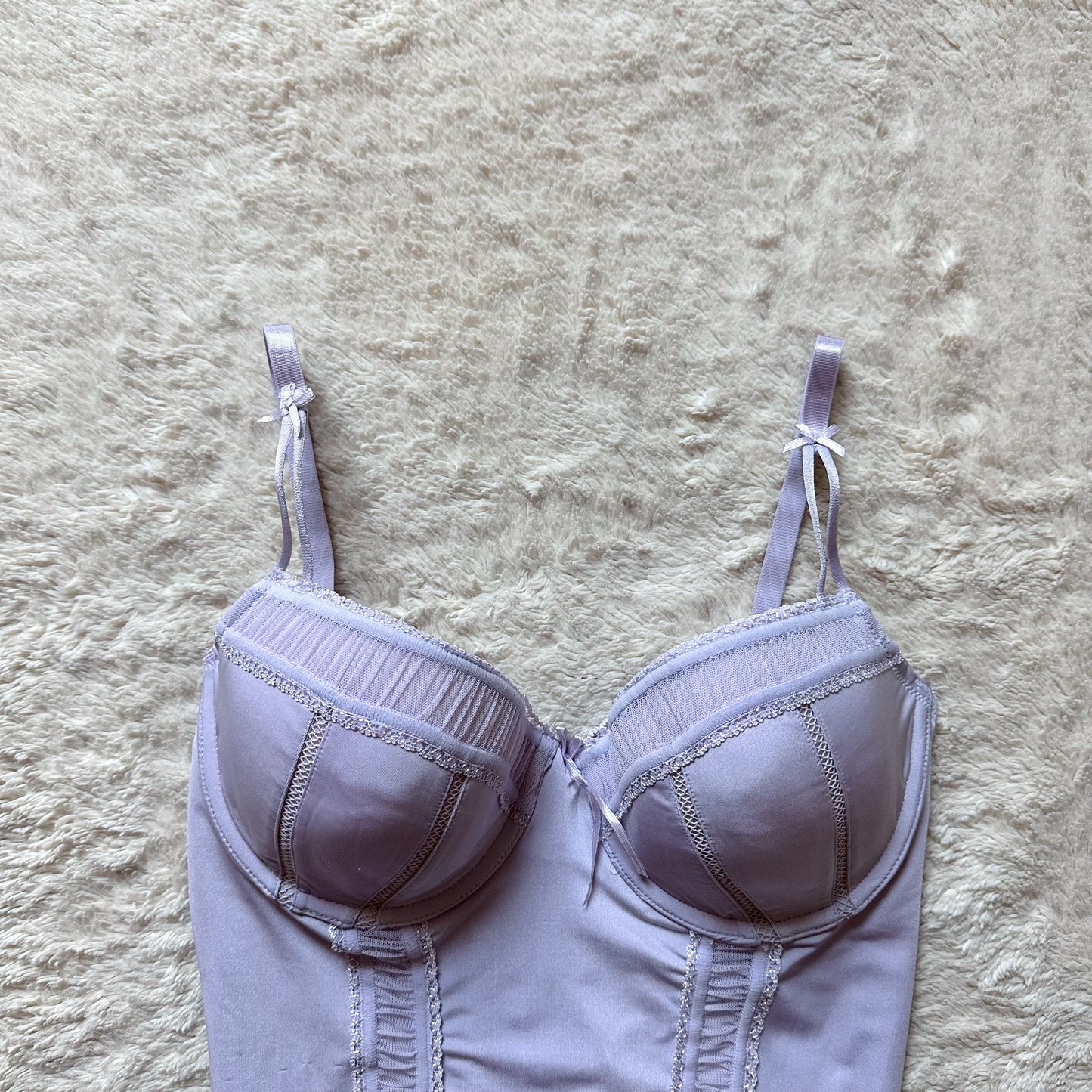 2000's lilac bustier + panty set