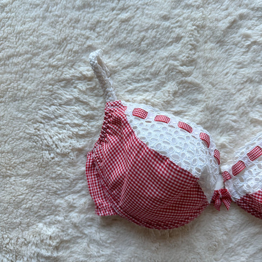 1990's picnic gingham bra