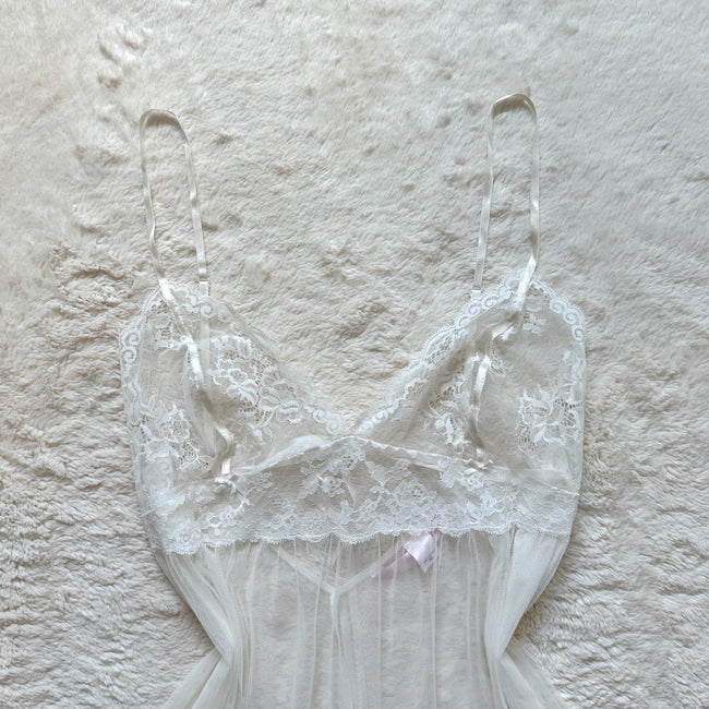 2002 ivory flora slip dress