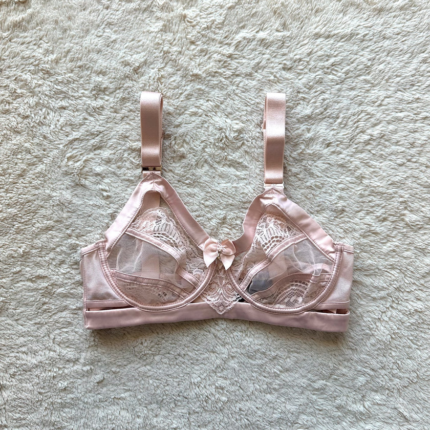 contemporary champagne rose bra