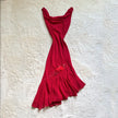 1990's rose waltz dress