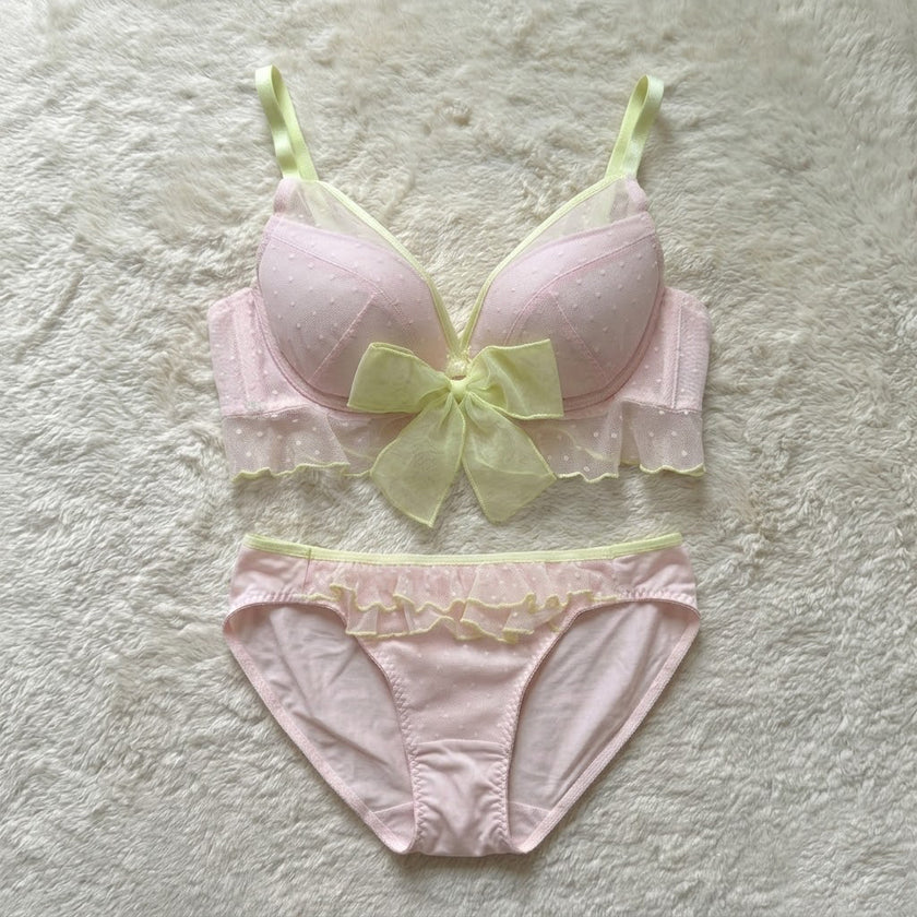 preorder - japanese brand pink lemonade bra + panty set