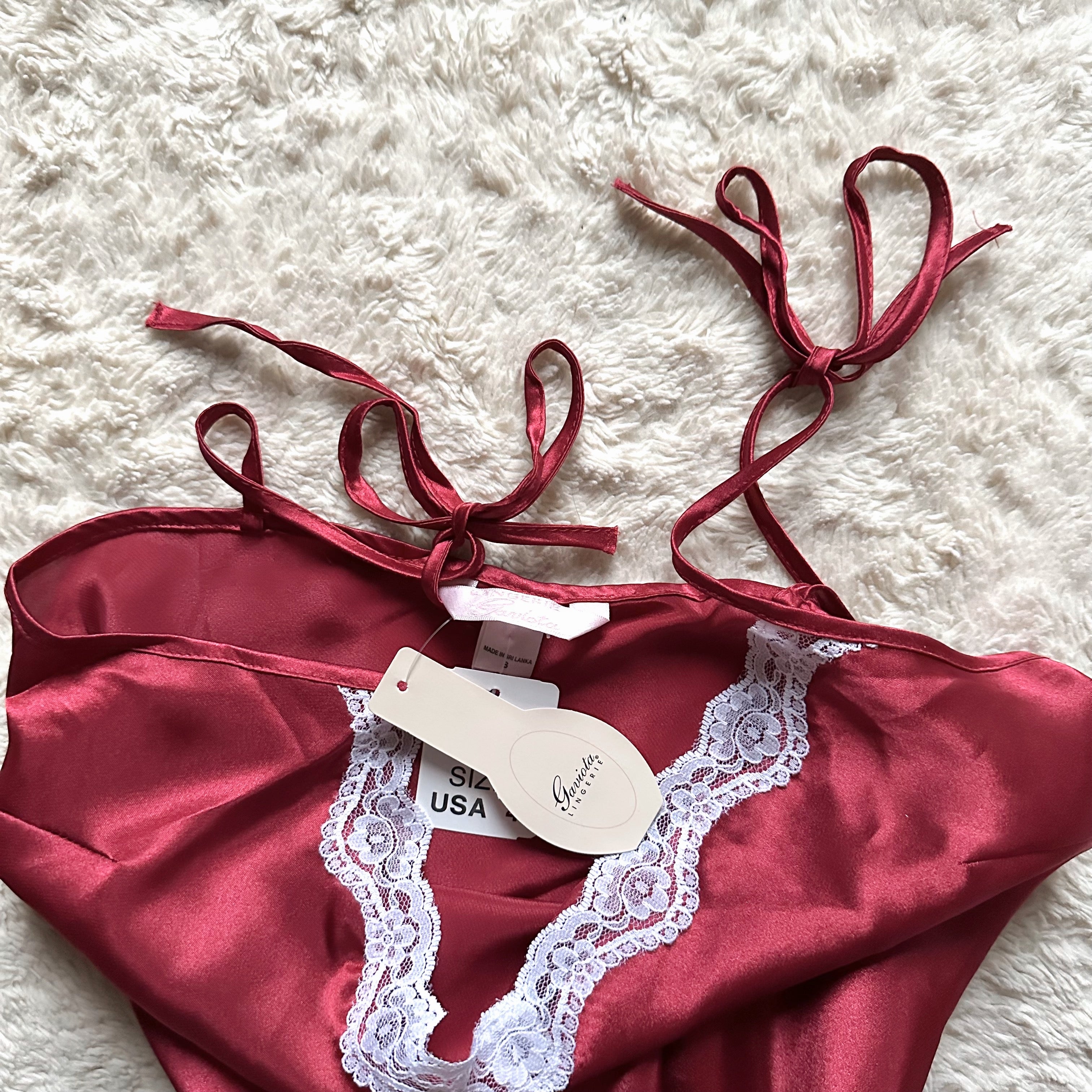 2000's silken scarlet slip dress